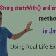 Java String StartsWith And EndsWith Methods With Examples