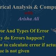Errors In Numerical Analysis Types Of Errors Examples