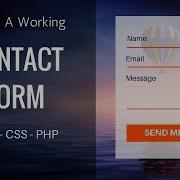 Create Working Contact Form Using HTML CSS PHP Contact Form Design