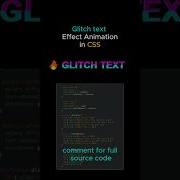HowTo Create Glitch Text Effect Animation Using Pure CSS Webdevelopment Hovereffect Shortvideo