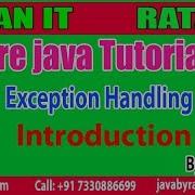 Core Java Exception Handling Video 1 Introduction By Ratan Sir
