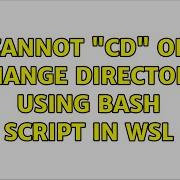 Cannot Cd Or Change Directory Using Bash Script In WSL 2 Solutions