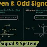 Even And Odd Signals