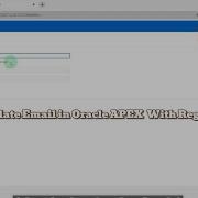 How To Validate Email In Oracle APEX With Regular Expression Or Regex