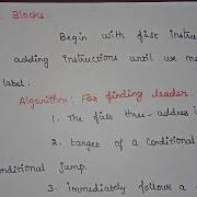 L 36 Basic Blocks And Flow Graphs Code Generator Compiler Design