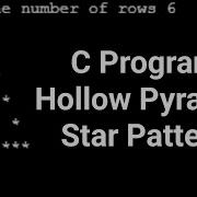 C Program Hollow Pyramid Star Pattern C Program Practice Question