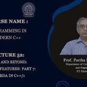 Lecture 52 C 11 And Beyond General Features Part 7 Lambda In C 1