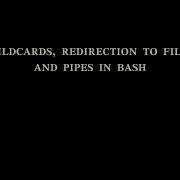 Wildcards Redirection To Files And Pipes In Bash