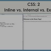CSS 2 Inline Vs Internal Vs External