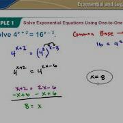 3 4 Example 1 Solve Exponential Equations Using The 1 To 1 Property