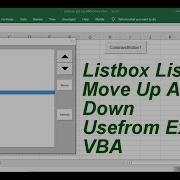 Listbox List Move Up And Down Userform ExcelVBA