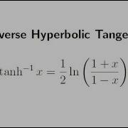How To Find Inverse Hyperbolic Tangent