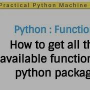 Python Tutorial 9 Function How To Get All The Available Functions In Python Package