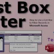 How To Use A List Box To Filter Records In Microsoft Access Extended Cut Multi Select Listbox