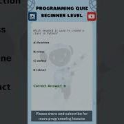Programming Quiz Beginner Level Python AI Machine Learning Data Science Coding Gen AI