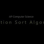 APCS Unit 6 Selection Sort