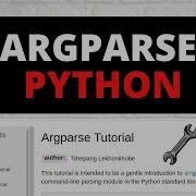 Argparse Tutorial Python