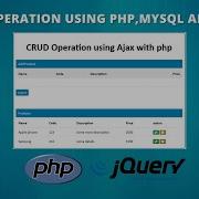 CRUD Operation Using AJAX In PHP MySQL Creating The UI Read Data Part 1