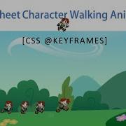 CHARACTER RUNNING ANIMATION USING CSS Spritesheet Walk Cycle