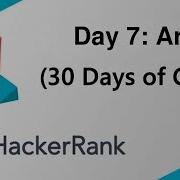 HackerRank Day 7 Arrays Java Solution
