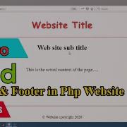 How To Add Customized Header Footer In Php Website Php Examples
