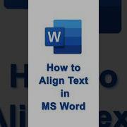 How To Align Text In MS Word Shorts Msword