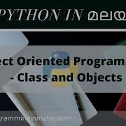 19 Learn Python In Malayalam Object Oriented Programming Class And Objects