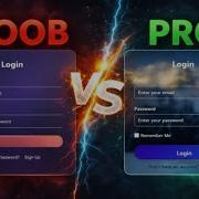 NOOB Vs PRO Login Page Difference Web Design