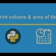 Python Exercises 6 Python Program To Find Volume And Area Of The Sphere