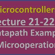 Microcontrollers Lecture 21 22 2 Slide 8 Datapath Example Performing A Microoperation Datapath