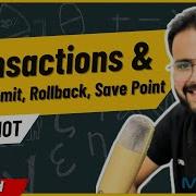 SQL Transactions In One Shot ACID Properties Auto Commit Rollback SavePoint In One Video