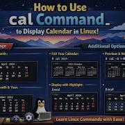 How To Use Cal Command To Display Calendar In Linux