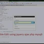 Table Edit Using Jquery Ajax Php Mysqli
