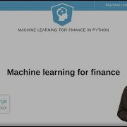 Python Tutorial Machine Learning For Finance In Python