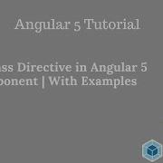 Angular 5 Tutorial NgClass Directive In Angular 5 Class Binding