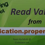 Spring Boot Read Values From Application Properties