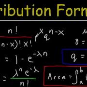 Probability Distribution Formulas