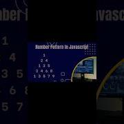 Alternating Even Odd Number Pattern In JavaScript Shortvideo Shortsfeed Numberpattern Coding