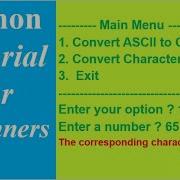 How To Convert ASCII To Character Or Character To ASCII Using Python Python Tutorial For Beginner
