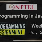 NPTEL Programming In Java Week 2 Programming Assignment Answers Solution 2023 July