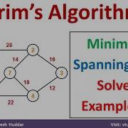 1 Prims Algorithm How To Find Minimum Spanning Tree Greedy Search Algorithm By Dr Mahesh Huddar