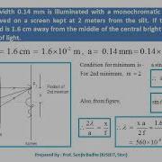 Numerical Problems Based On Single Slit Diffraction