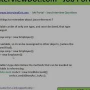 Java Interview Question And Answer Java References Explain Java Interview