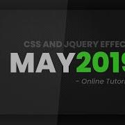 Top CSS And JQuery Effects May 2019