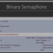 Binary Semaphore In Operating Systems