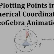 Plotting Points In Spherical Coordinates GeoGebra Animation