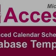 Enhanced Microsoft Access Calendar Scheduling Database Template