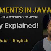 Java Comments Easy Explained Odia English Single Line Multi Line JavaDoc
