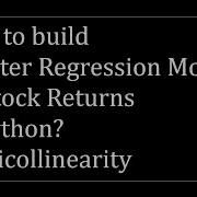 Violations Of Regression Models Testing For Multicollinearity In Python