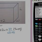 Finding A Good Window On Your Calculator For An Optimization Problem